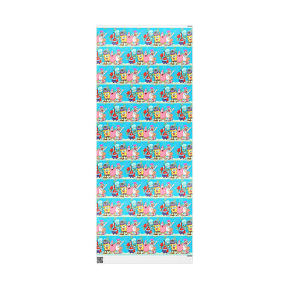 SpongeBob SquarePants Main Characters Birthday High Def Gift Wrapping Paper