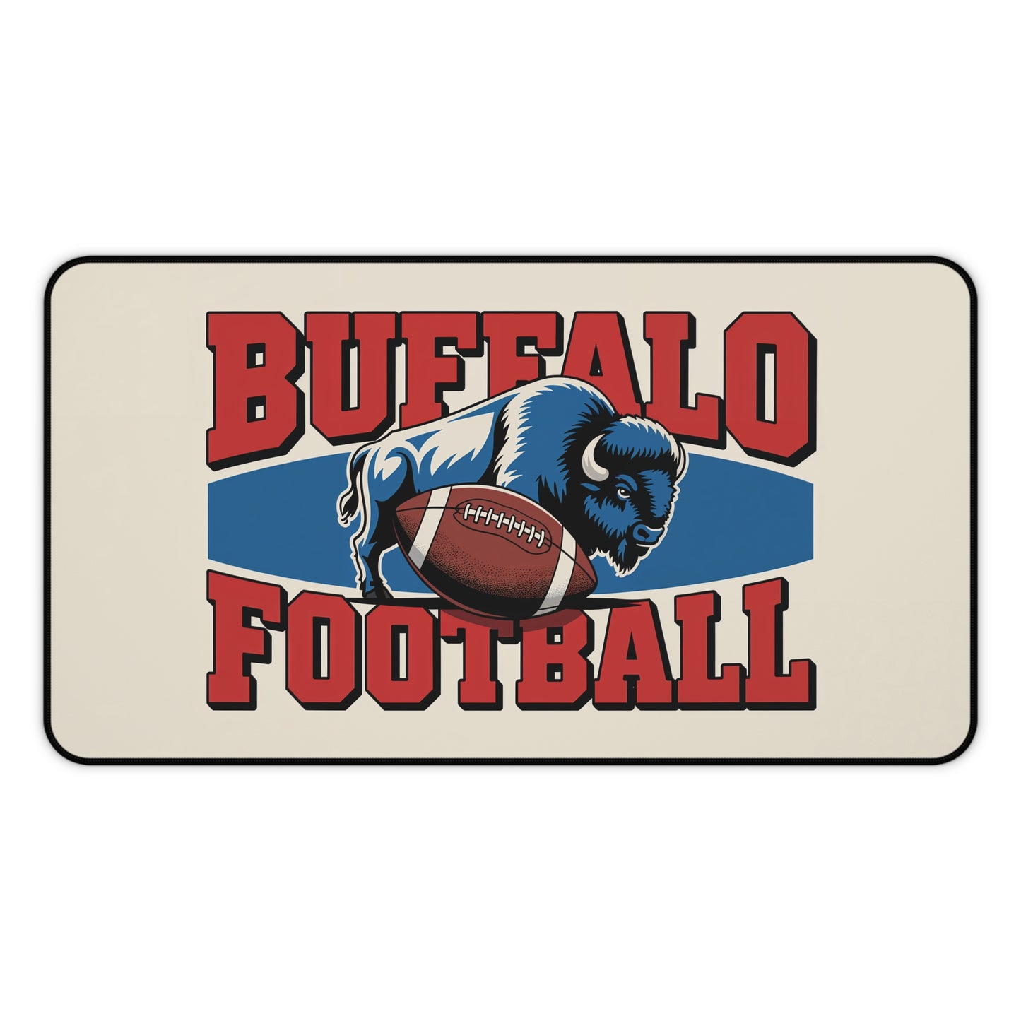 Buffalo Football High Definition Print Non Slip Desk Mat Office Home Mouse Pad Sports Fan Gift Ultra Smooth Surface Rubber Backing