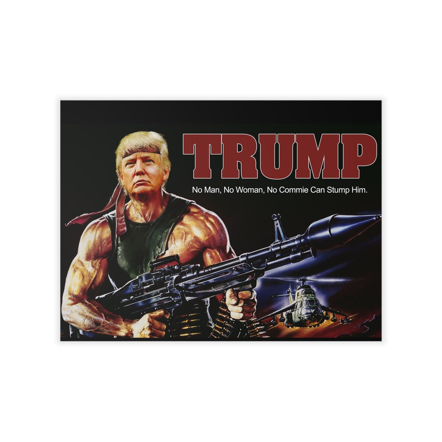 Donald Trump Rambo Style MAGA Wandaufkleber, 3 Größen