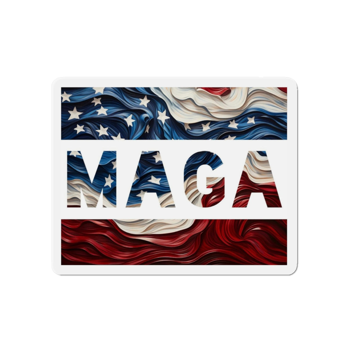 MAGA Trump Red White and Blue Die-Cut Magnet