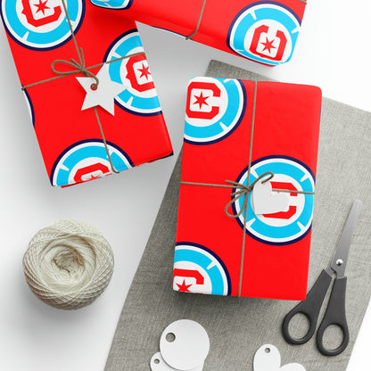 Chicago Fire FC MLS Birthday Gift Wrapping Paper Soccer Holiday