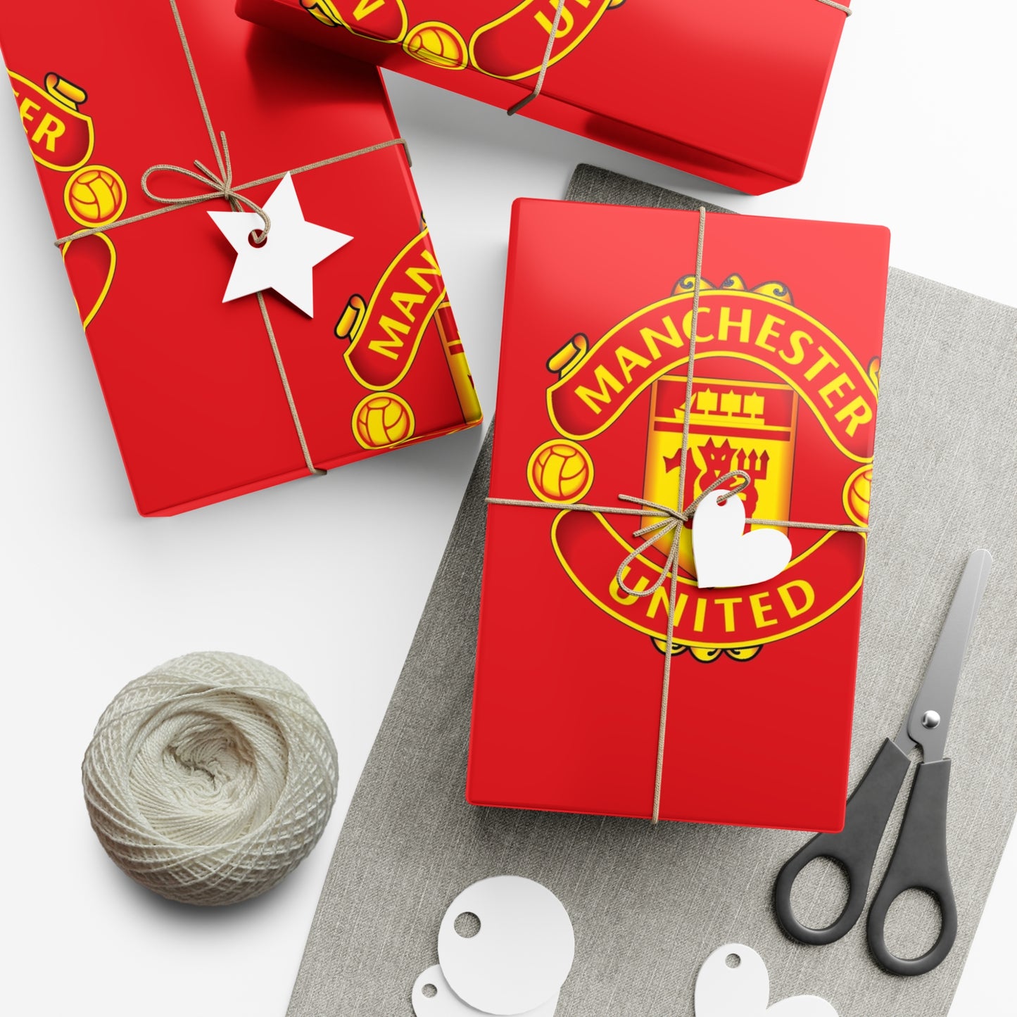 Manchester United Birthday Gift Wrapping Paper football soccer Holiday