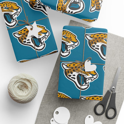 Jacksonville Jaguars NFL Football Birthday Graduation Gift Wrapping Paper Holiday