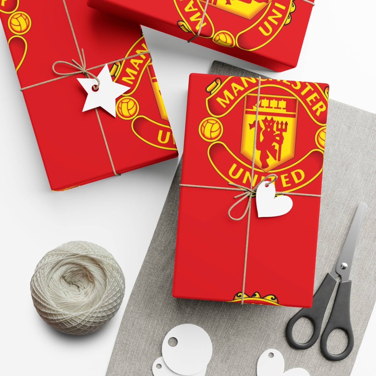 Manchester United Birthday Gift Wrapping Paper football soccer Holiday