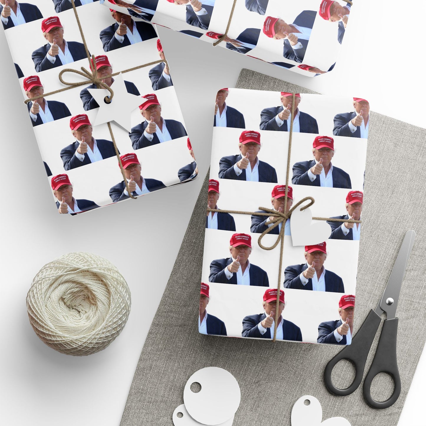 Thumbs up Trump Make America Great Again Christmas Gift Present Wrapping Papers