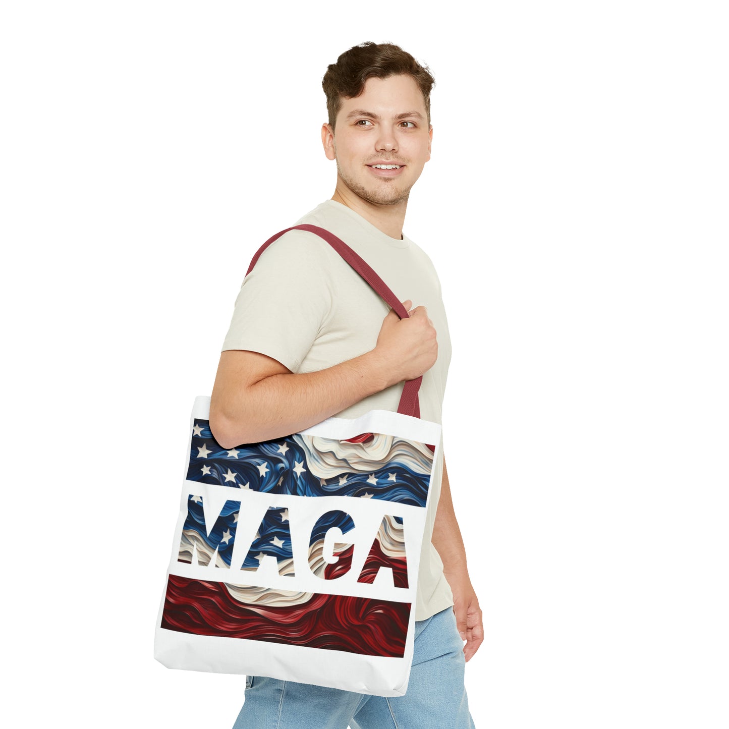 MAGA Red White and Blue Trump Rally Heavy Duty Tote Bag