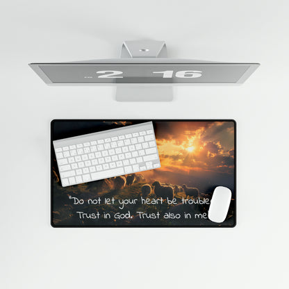 Jesus Christ Quote religious Spiritual Faith Christian High Definition Desk Mat Mousepad