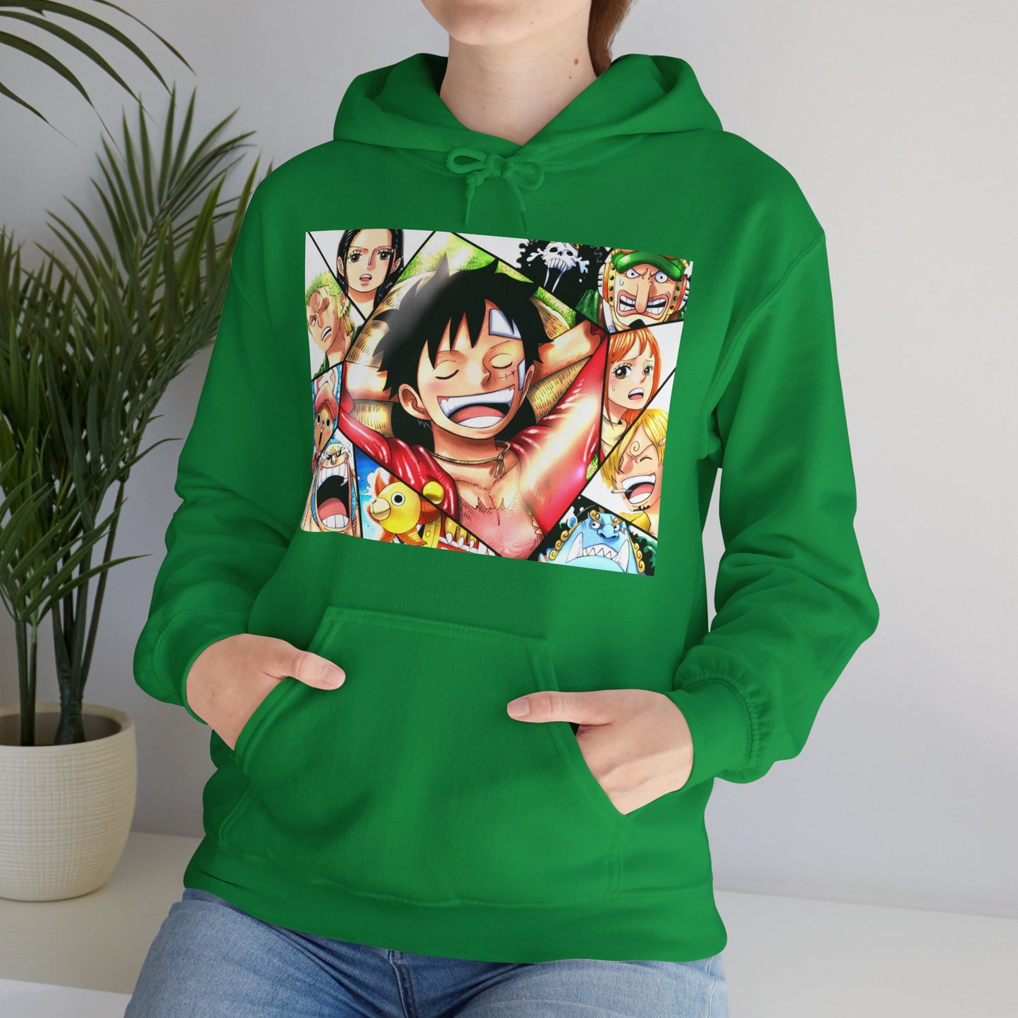 One Piece Monkey Luffy Jimbei Nico Nami Unisex Heavy Blend Hooded Sweatshirt