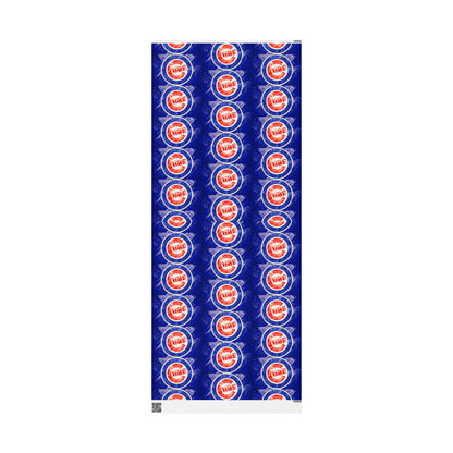 Chicago Cubs Ice look Blue Baseball MLB Birthday Gift Wrapping Paper Holiday