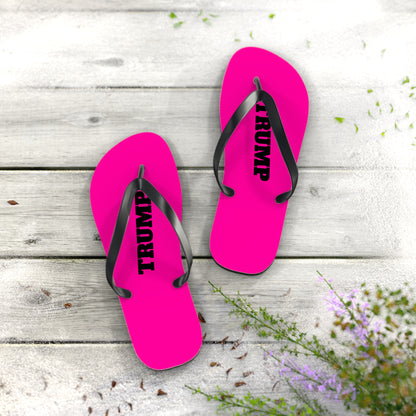 Hot Pink Trump Comfy Summer Beach Unisex Flip Flops