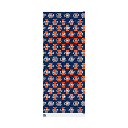 Illinois University NCAA College Graduation Alumni Birthday Gift Wrapping Paper Holiday