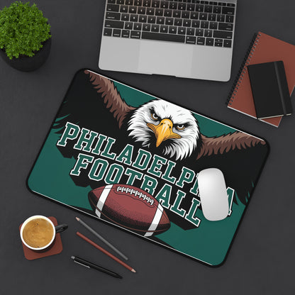 Philadelphia Football High Definition Print Non Slip Desk Mat Office Home Mouse Pad Sports Fan Gift Ultra Smooth Surface Rubber Backing