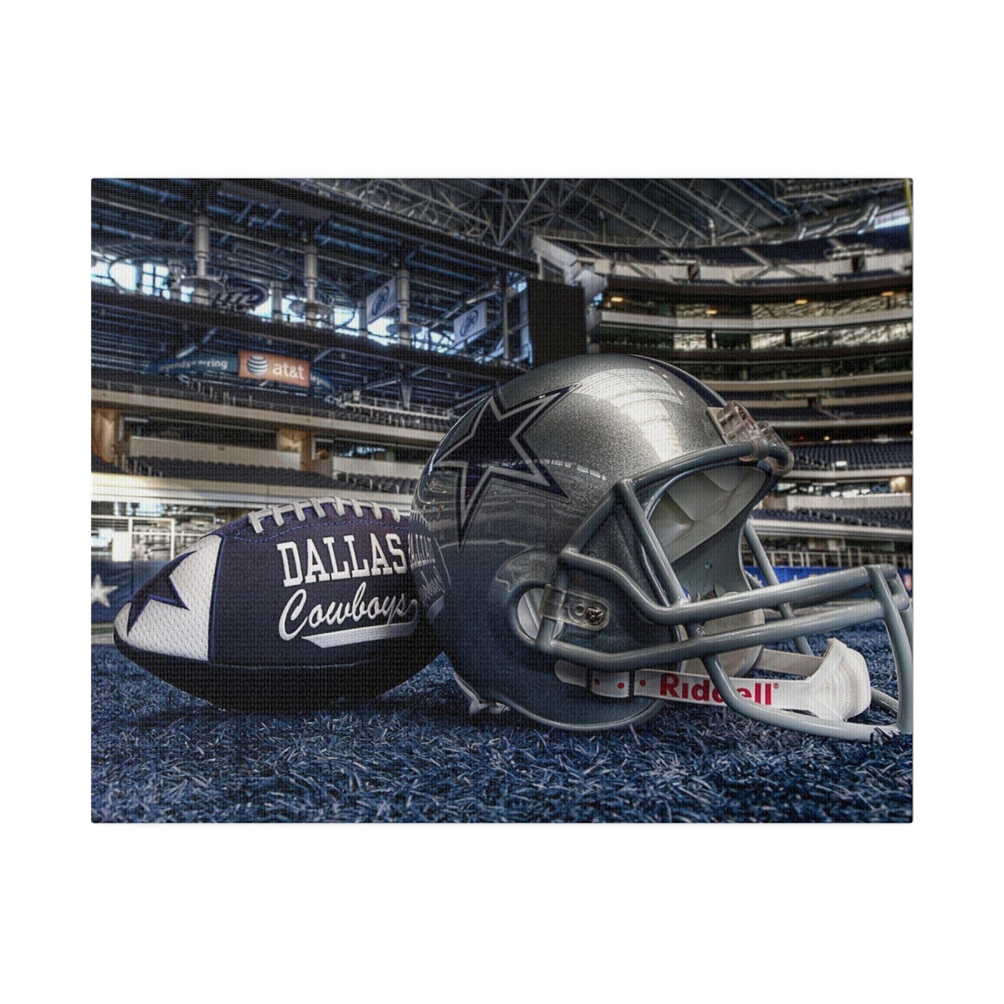 Dallas Cowboys NFL Football-Helm, mattes Canvas, gestreckter High-Definition-Druck