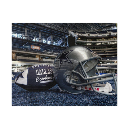 Dallas Cowboys NFL Football-Helm, mattes Canvas, gestreckter High-Definition-Druck
