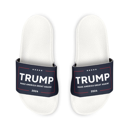 Women's Trump Make America Great Again Comfy PU Slide Sandals