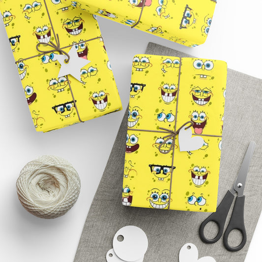 SpongeBob SquarePants Cartoon Birthday High Definition Kids Gift Wrapping Papers