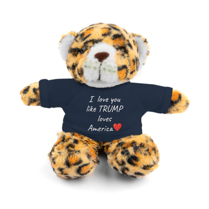 I love you like TRUMP loves America Stuffed Animals with Tee MAGA Choose color