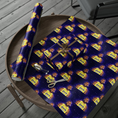 Lebron James LA Lakers NBA Birthday Gift Wrapping Paper Basketball Holiday