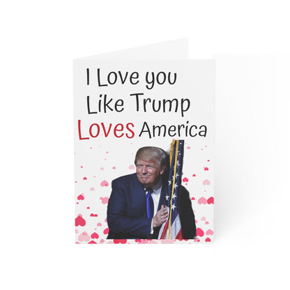 I Love you like Trump loves America Anniversary or Mother's Day Card