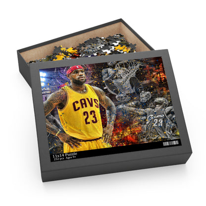 Lebron James Cleveland Cavs 252 or 500 Piece Puzzle Basketball