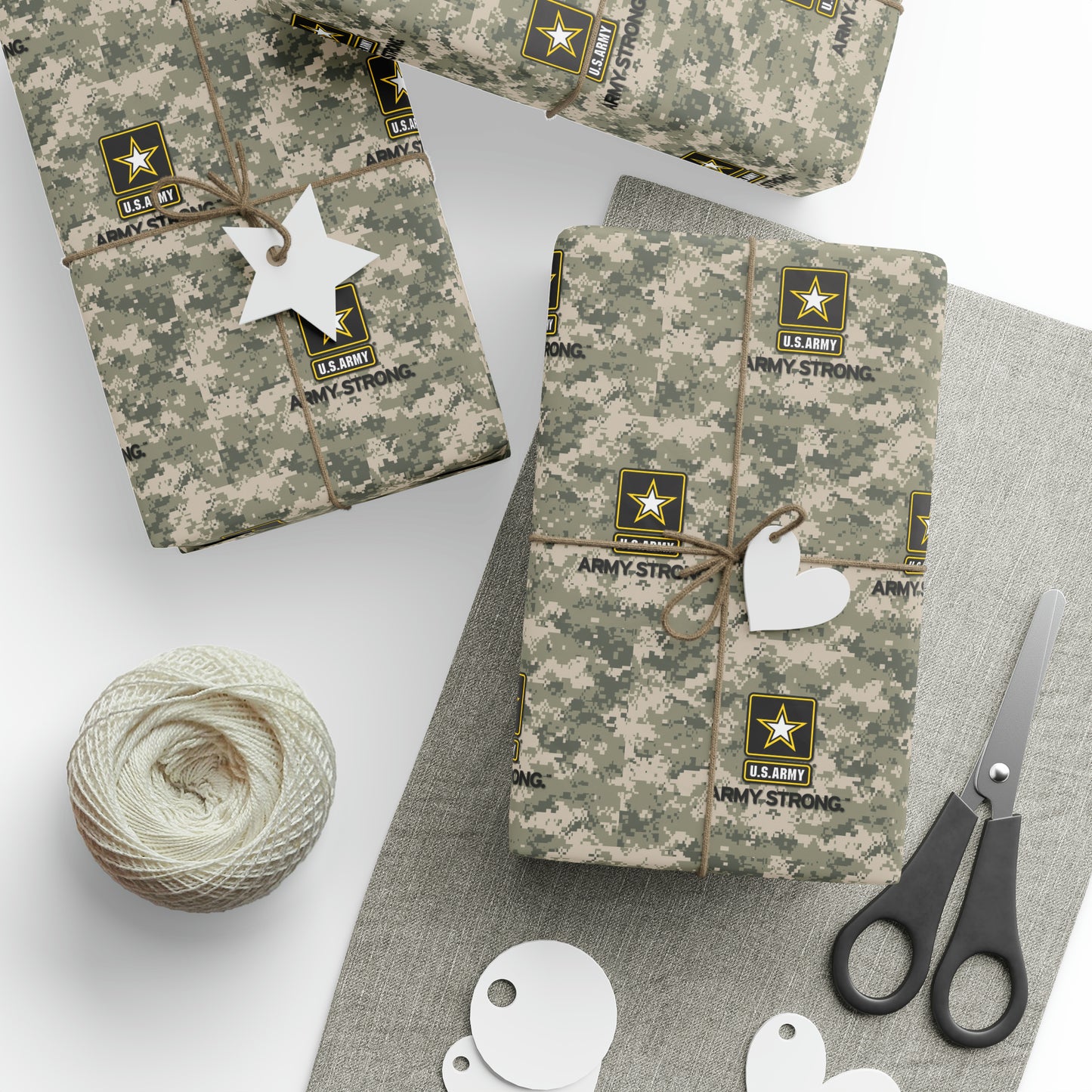 U.S. Army camo High Definition Birthday Gift Present Holiday Wrapping Paper Graduation America Military