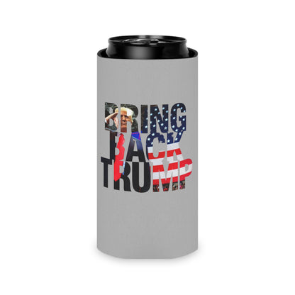 Bring Back Trump MAGA Gray Can Cooler Coozie 2 sizes
