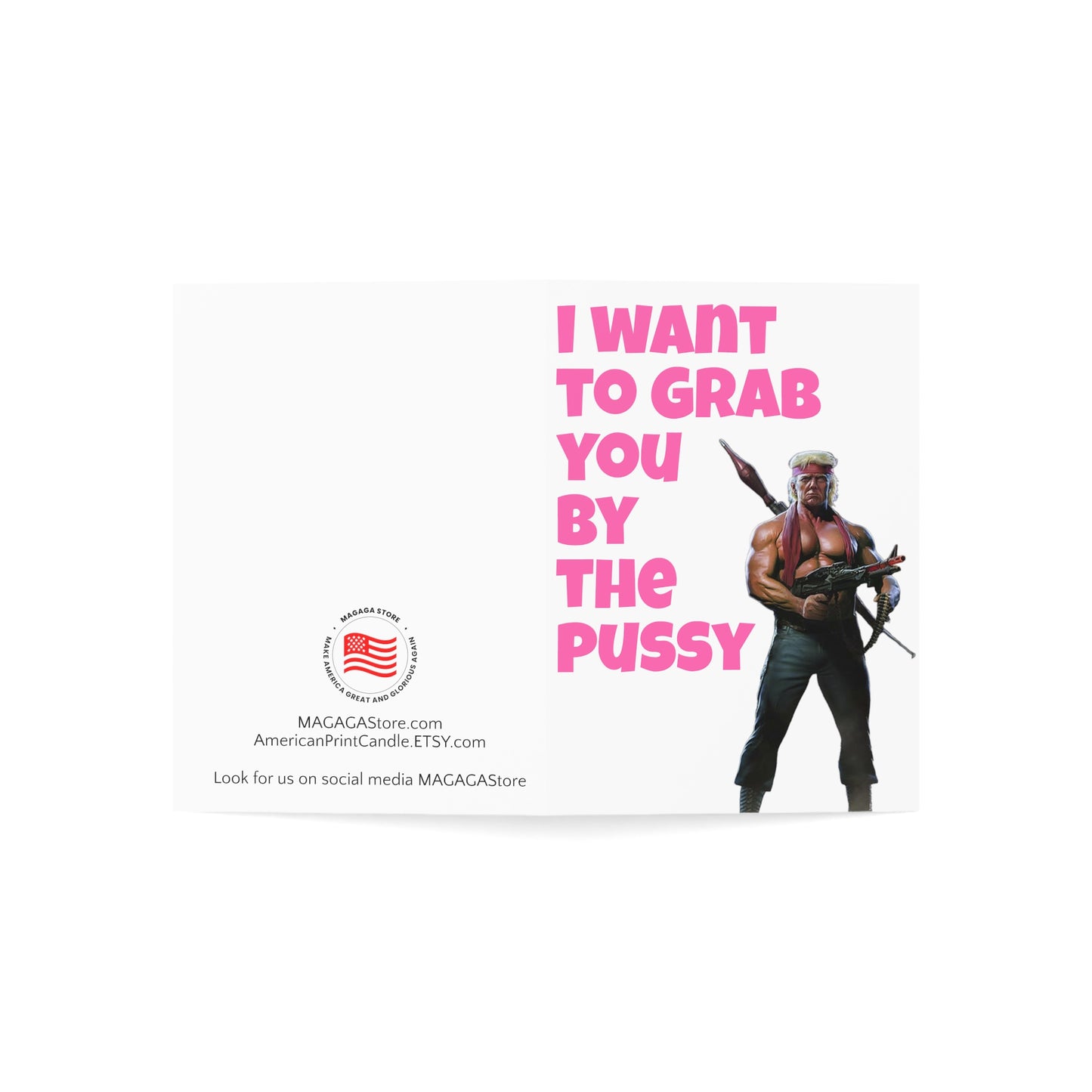 I want to grab you by the P Trump MAGA Anniversary Birthday Card Gift