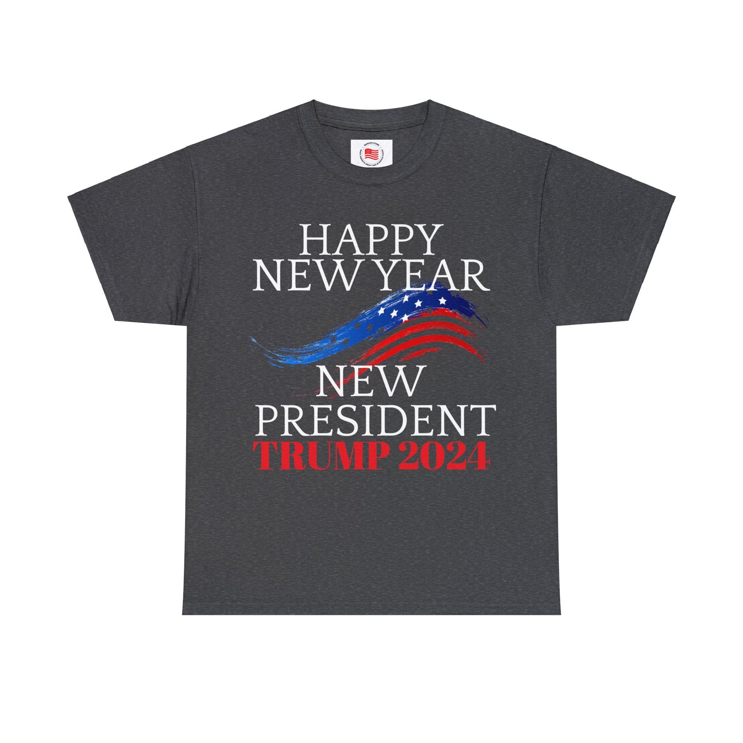 Happy New Year New President Trump 2024 Unisex Heavy Cotton Tee