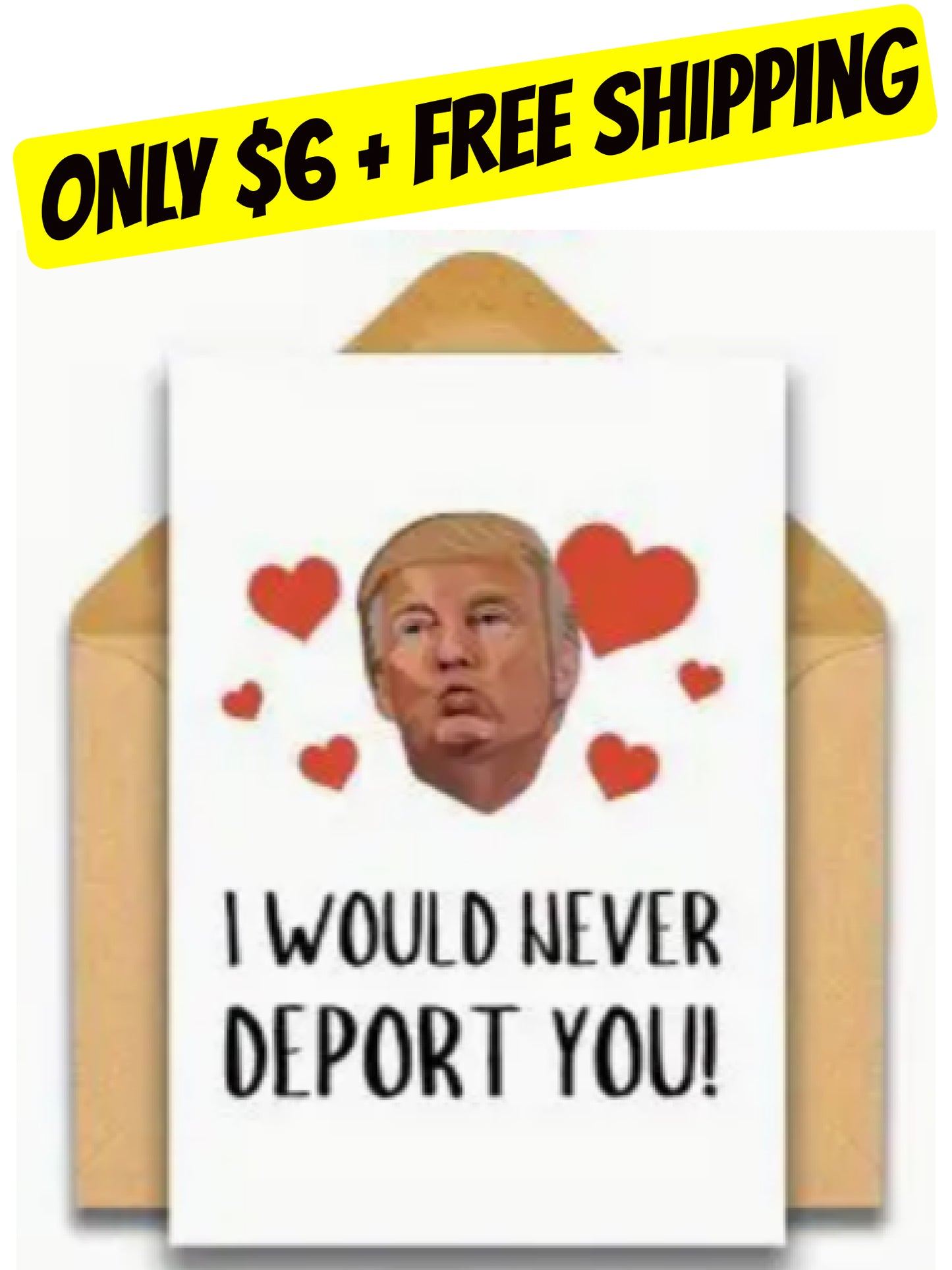 I Would Never Deport You Valentine's Day Trump Card