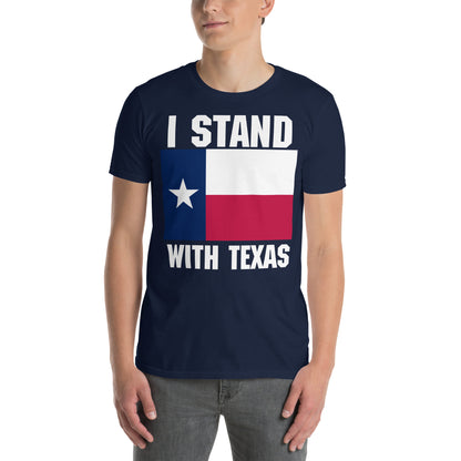 I Stand With Texas Short-Sleeve Unisex Border T-Shirt