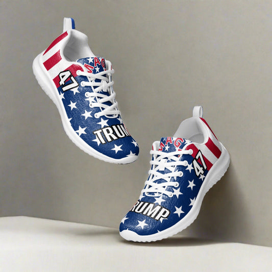 MAGA 47 Trump American Flag Women’s athletic sneaker shoes MAGAGA Store Exclusive